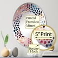 thumbnail image 3 of Designart "Dreamy Galactic Dreams in Gold Marbled Bliss" Marble Polka Dot Round Wall Mirror - Oval Printed Decorative Mirror - Multiple Color Options, 3 of 5