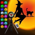 thumbnail image 1 of FYBTO Sunset Lamp Projection, 16 Colors Changing Projector 360 Degree Rotation LED Mellow Floor Lamp Rainbow Night Light for Photography/Party/Home Decor/Bedroom/Living Room for Girlfriend, 1 of 5
