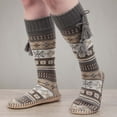 thumbnail image 3 of BambooMN Women's Knit Gripper Slipper Socks with Tassel - Ultimate Grey Extra Large - 1 Pair, 3 of 6