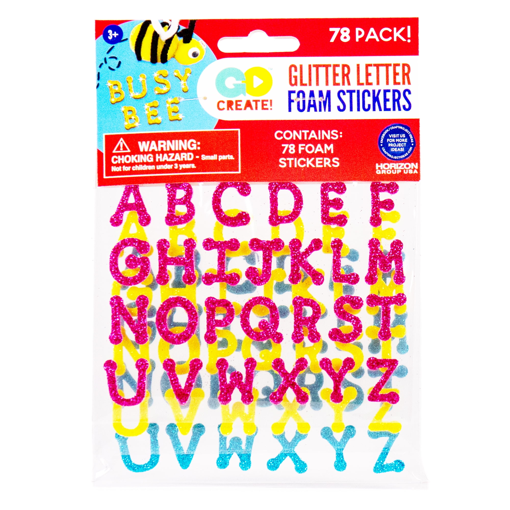 Foam Stickers Self Adhesive Alphabet Letters pack of 90 