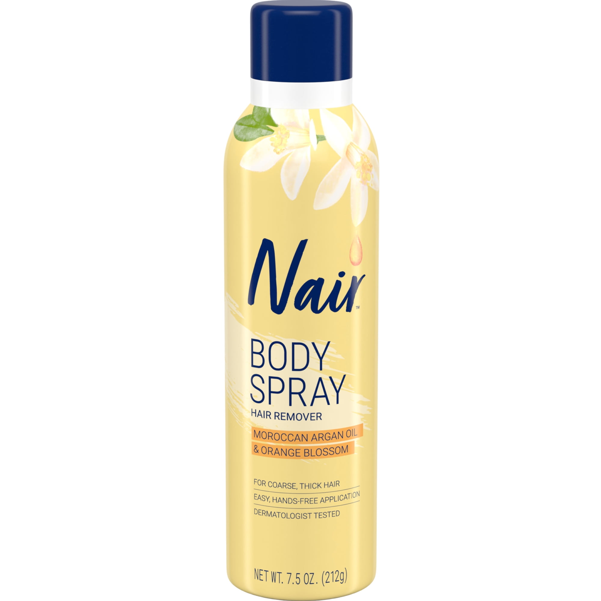 Nair Body Spray  Hair Removal Spray  Hands-Free Applicator with Moroccan Argan Oil  7.5 oz