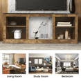 thumbnail image 3 of Oneinmil 58" TV Stand, for TVs up to 65'', Entertainment Center for Living Room, Bedroom, Brown Marble, 3 of 6