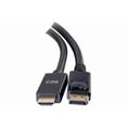 thumbnail image 1 of C2G 10ft DisplayPort to HDMI Cable - DP to HDMI Adapter Cable - DisplayPort 1.2a HDMI 1.4b - 4K 30Hz - M/M - Adapter cable - DisplayPort male to HDMI male - 10 ft - black - passive, 4K support, 1 of 4