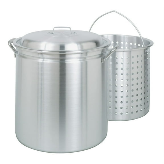 Bayou Classic Steam Boil Aluminum Stockpot with Basket