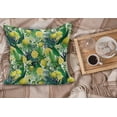thumbnail image 2 of Nature Fluffy Throw Pillow Cushion Cover, Tropical Plants with Large Evergreen Leaf Lemon Botany Palm Jungle Graphic, Rectangle Accent Pillow Case, 26" x 16", Yellow Forest Green, by Ambesonne, 2 of 5