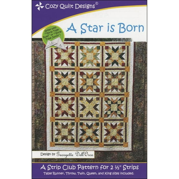 A Star is Born Pattern 5 sizes by Georgette DellOrco for Cozy Quilt Designs