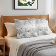 thumbnail image 6 of Thanksgiving Pillow Covers 26x26 Set of 2, Fall Blue White Pumpkin Leaves Wood Plank Throw Pillow Covers Decorative Couch Cushion Cover, Microfiber Soft Pillowcases for Bedroom Living Room Sofa, 6 of 9