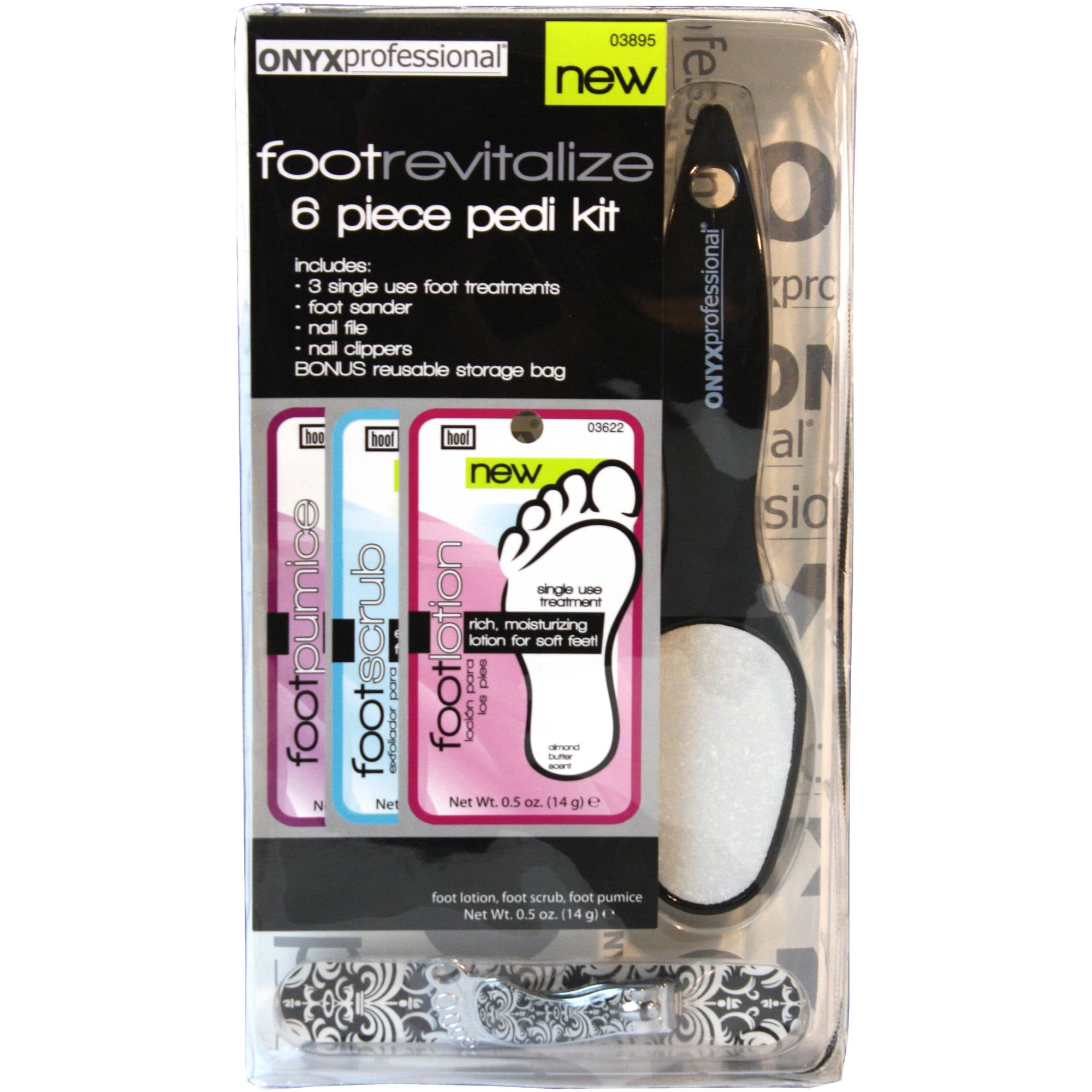 Onyx Professional Foot Revitalize Pedi Kit, 6 pc