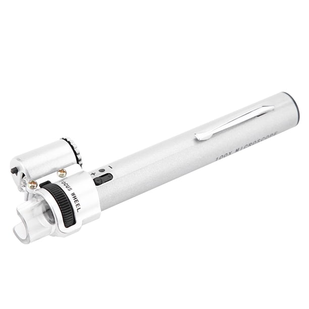 Microscopio 100x Mini 100x, Bolsa De Lupa Para Joyeros, Nuevo Y Con 2 Luces LED, Para Muestras De Sangre, Insectos Y Más