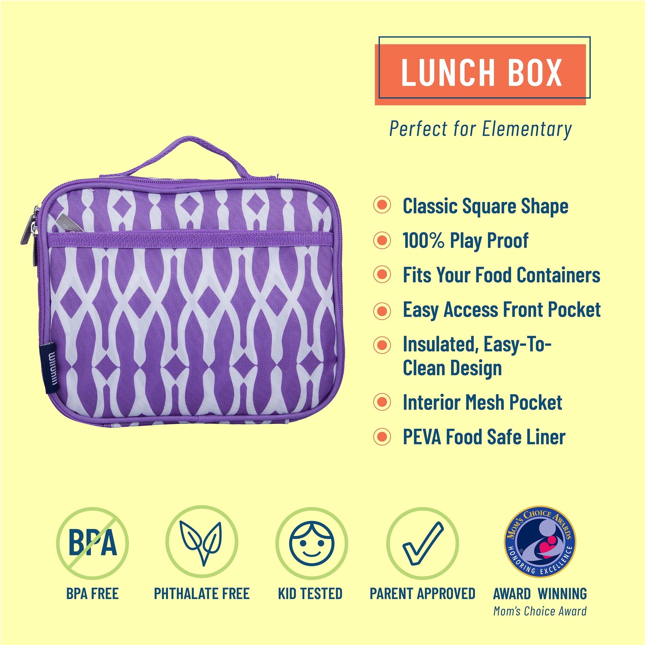 Wildkin Kids Insulated Lunch Box for Boy and Girls, BPA Free