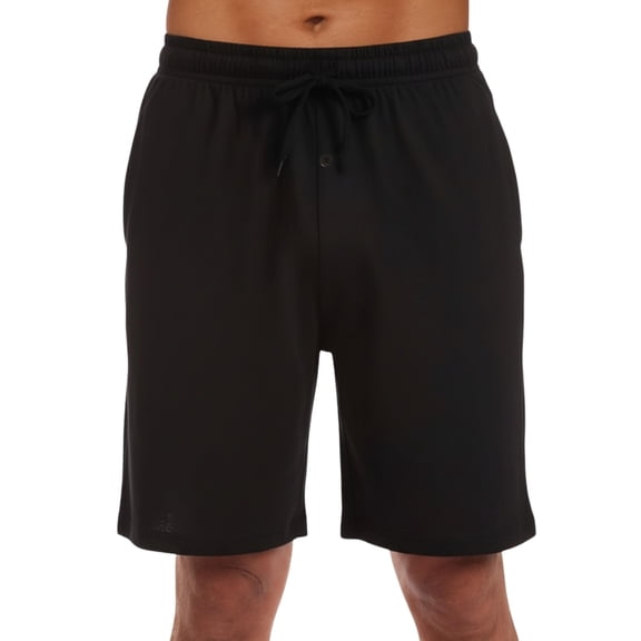 At the Buzzer Men's Pajama Shorts / Sleepwear / PJs. (Black, Small)
