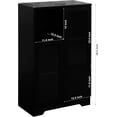 thumbnail image 2 of Buffet Sideboard with Storage, Dining Room Storage Cabinet, Entryway Cabinet with Glass Doors Drawer for Living Room, Bathroom, Entryway, Bedroom, Dining Room, Condo, Office, Black, 2 of 16