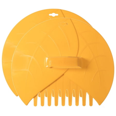 Decorative Pair of Leaf Scoops Hand Rakes for Lawn and Garden Cleanup
