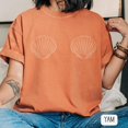 thumbnail image 7 of Comfort Colors Mermaid Seashell Graphic T-Shirt, Coastal Beach Vacation Summer Design, 7 of 7