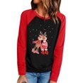 thumbnail image 1 of Camisas de manga larga ligeras con cuello redondo de Navidad para mujer Camisas de túnica de otoño para mujer Tops de otoño Pompotops FGAJ10262, 1 of 6