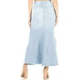 thumbnail image 3 of Fashion2Love Women's Juniors/Plus Size Elastic Waist Mermaid Shape Stretch Denim Long Skirt, 3 of 5