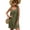 Army Green, variant on Women's Decor Button Mini Tank Dress with Pockets 95% polyester 5% elastane Soft Lightweight Everyday Wear Casual