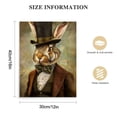 thumbnail image 2 of Nawypu   on Canvas Bunny Wall Art Prints Funny Rabbit Artwork for Bedroom Bathroom Living Room Wall Decor  with Wooden Frame, 2 of 5
