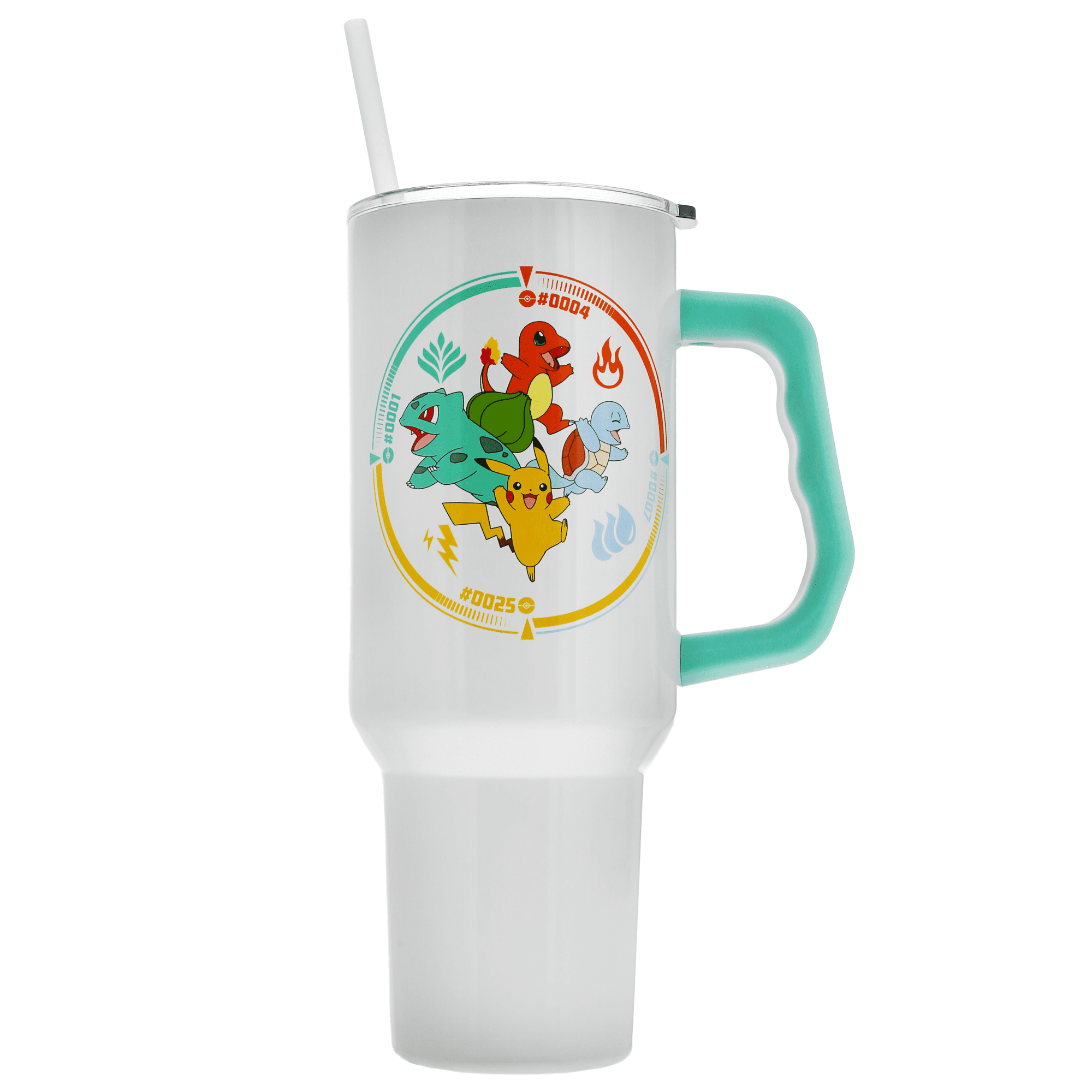 Pokemon Starters White 40 fl oz Stainless Steel Tumbler