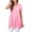 Pink, variant on Buigttklop Summer Tunic Tops for Women Plus Size Women'S Casual Solid Color Short Sleeve V-Neck Top