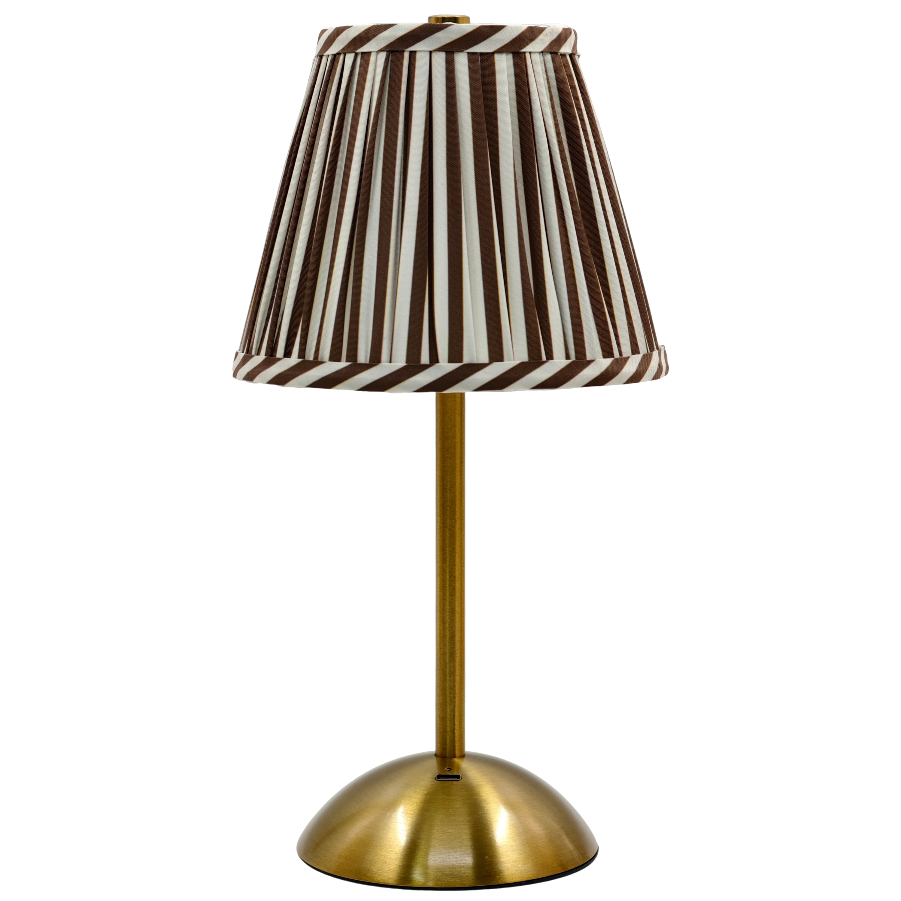 Home Decor Collection Sterling & Noble Home Brown Striped Rechargeable Table Lamp