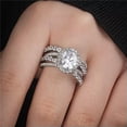 thumbnail image 6 of K-KED Fashion 925 Silver Women Cubic Zirconia Rings Wedding Delicate Jewelry Gifts Size 6-10-Style 1-8, 6 of 6
