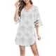 thumbnail image 1 of Moda Mujer Verano Impresión Causal V-Cuello 1/2 Manga Vacaciones Mini Vestido Fridja  yut3133, 1 of 9