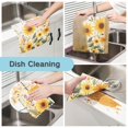 thumbnail image 2 of Yayeee 6 Pack Kitchen Dish Cloths Set for Washing Soft Drying Absorbent Microfiber Towels, Beige Sunflowers, 2 of 9