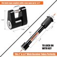 thumbnail image 2 of Hitch Lock Set, Dia 5/8 Inch Trailer Hitch Lock Hitch Receiver Pin Lock for Class III IV 2" and 2-1/2" Receiver, Dia 1/4 Inch Hitch Coupler Lock with 3/4 Inch Span Fits Latch-Type Couplers, 2 of 6