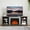 Grey + MDF + 23' fireplace, variant on [Luckynote]Large TV Desk Storage Rack with Faux Stacked Stone Surround,Media Console Table with Large Storage Cabinet,Modern TV Media Entertaionment Stand,WHITE, 70.12"W*15.35"D*25.83"H