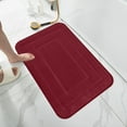thumbnail image 4 of Hgallory Polyester Thick Water Absorbing Floor Mats for Bedroom Living Room, Solid Color Non-Slip Floor Rugs for Entrance Sofa side, Home Decor Welcome Doormat, 16"x24", 1 Pack, Red, Rectangle, 4 of 7