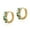 KE1049-1, variant on Real Gold Plating Personalized Ear Clips Small Size Geometric Circle Rainbow Zircon Wind Ear Buckle Plated 18K Real Gold