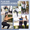 thumbnail image 4 of 3 Pack Plus Size Leggings with Pockets for Women - High Waisted Tummy Cool Soft Black Workout Yoga Pants, 4 of 5