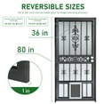 thumbnail image 3 of Grisham Deluxe Steel Security Door,36×80inch Iron Security Storm Door Conveys with Dog Door (Handle Left -Black), 3 of 7