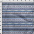 thumbnail image 4 of oneOone Rayon Medium Blue Fabric Asian Floral With Geometric Sewing Material Print Fabric By The Yard 56 Inch Wide, 4 of 4