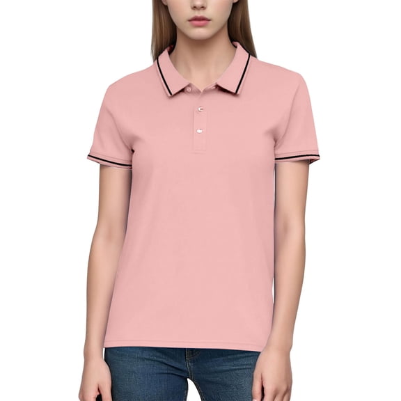 PFRNLF Women's Polo Shirts,Summer Moisture Wicking Performance Short Sleeve Golf Shirts