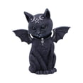 thumbnail image 1 of Chat Occulte Ailé, Polyrésine, Noir et Argent, 10Cm, 1 of 5