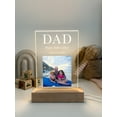 thumbnail image 4 of Personalized Custom Photo Picture LED Wood Stand Light Lamp Happy Fathers Day Gift from Kids, Gift for Stepdad, Gifts for Dad, Daddy Grandpa, 4 of 6