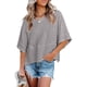 thumbnail image 1 of Camiseta de cuello redondo, top de verano para mujer, top de verano 3/4 para mujer, top informal para mujer, innovación moderna, 1 of 5