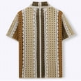 thumbnail image 6 of TaTaai Mens Artisan Knit Shirt Crochet Texture Solid Color Short Sleeve Pullover Cardigan Breathable for Summer Travel Gift, 6 of 9