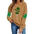 thumbnail image 6 of St Patricks Day Sweatshirt for Women Green Shamrock Printed Shirts Casual Long Sleeve Crew Neck Pullover Tops (XS, Yellow), 6 of 6