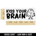 thumbnail image 2 of Kiss Your Brain Teacher Student School Self-Inking Rubber Stamp Ink Stamper - Green Ink - Large 2-3/4 Inch, 2 of 7