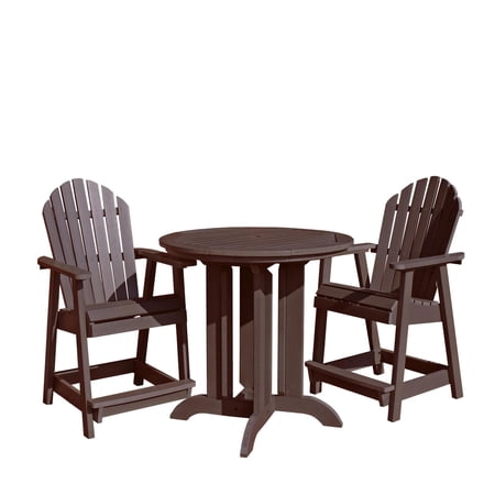 Highwood Furniture Hamilton 3pc Round Counter Dining Set-Finish:Weathered Acorn Shape:Round