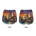 thumbnail image 3 of Daiia Neon Shanghai Cityscape Night Pattern Women's 2 in 1 Running Shorts - Lightweight Athletic Workout Gym Yoga Shorts Liner with Phone Pockets-Medium, 3 of 7