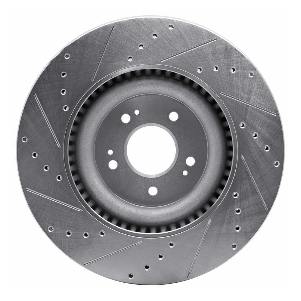 Dynamic Friction Company 631-03057R DFC Brake Rotor - Drilled And Slotted - Silver