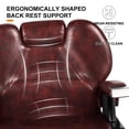 thumbnail image 6 of Artist Hand Heavy Duty Reclining Barber Chair Salon Hair Stylist Tattoo (Burgundy), 6 of 7