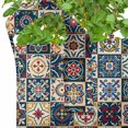 thumbnail image 2 of Moroccan Grow Bags 5-Pack, Portuguese Tiles Motif, Heavyduty Fabric Pots with Handles for Plants, 2 Sizes, Dark Blue Amber Red, by Ambesonne, 2 of 3