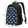thumbnail image 5 of Salouo Cartoon Swan Pattern Extra Large Travel Laptop,Backpack with USB Charging Port College Backpack Business Work Bag Casual Daypack Fits for Men & Women, 5 of 7