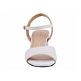 thumbnail image 3 of Ros Hommerson Lydia Women Adjustable Buckle Strap Sandal In White Cashmere Leather, 3 of 6