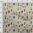 thumbnail image 3 of oneOone Polyester Spandex Dusty Gray Fabric Cactus Craft Projects Decor Fabric Printed By The Yard 56 Inch Wide-CM, 3 of 6